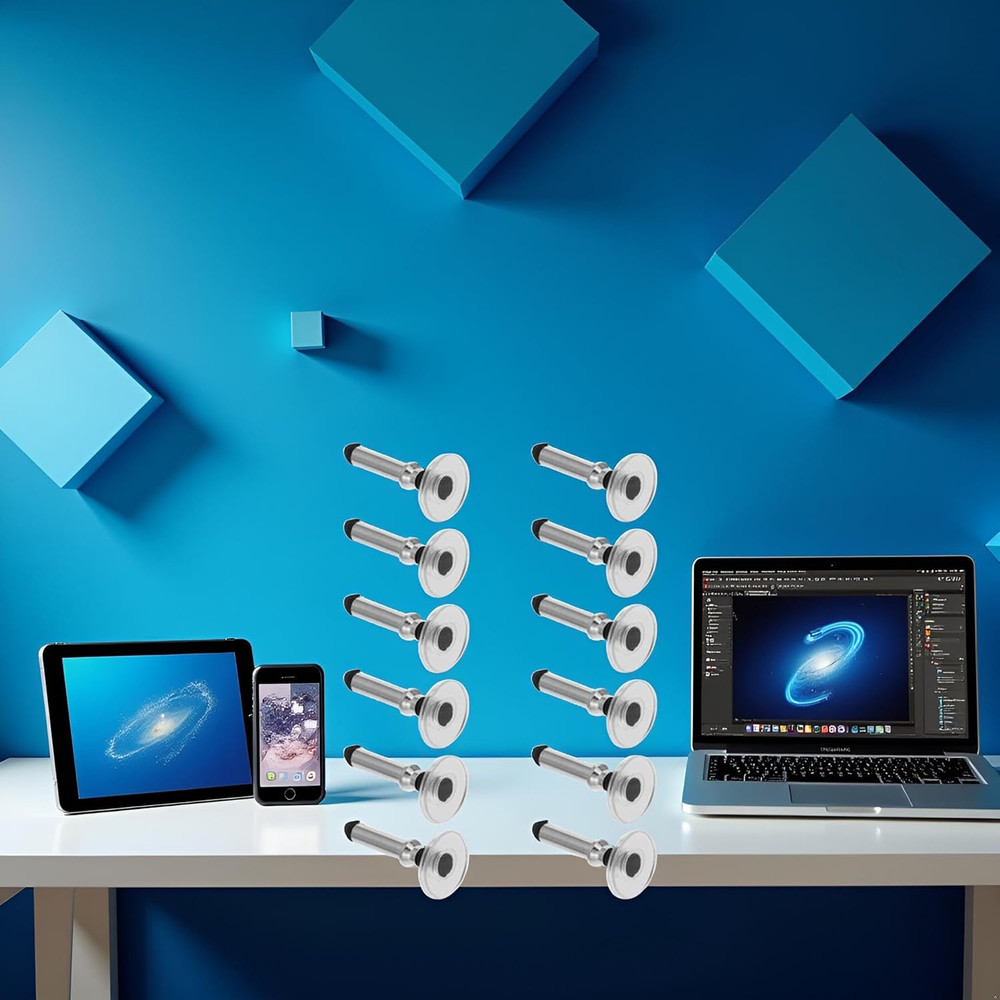 12Pcs Silver Universal Stylus Replacement Disc Tips round Shape Replaceable Styl