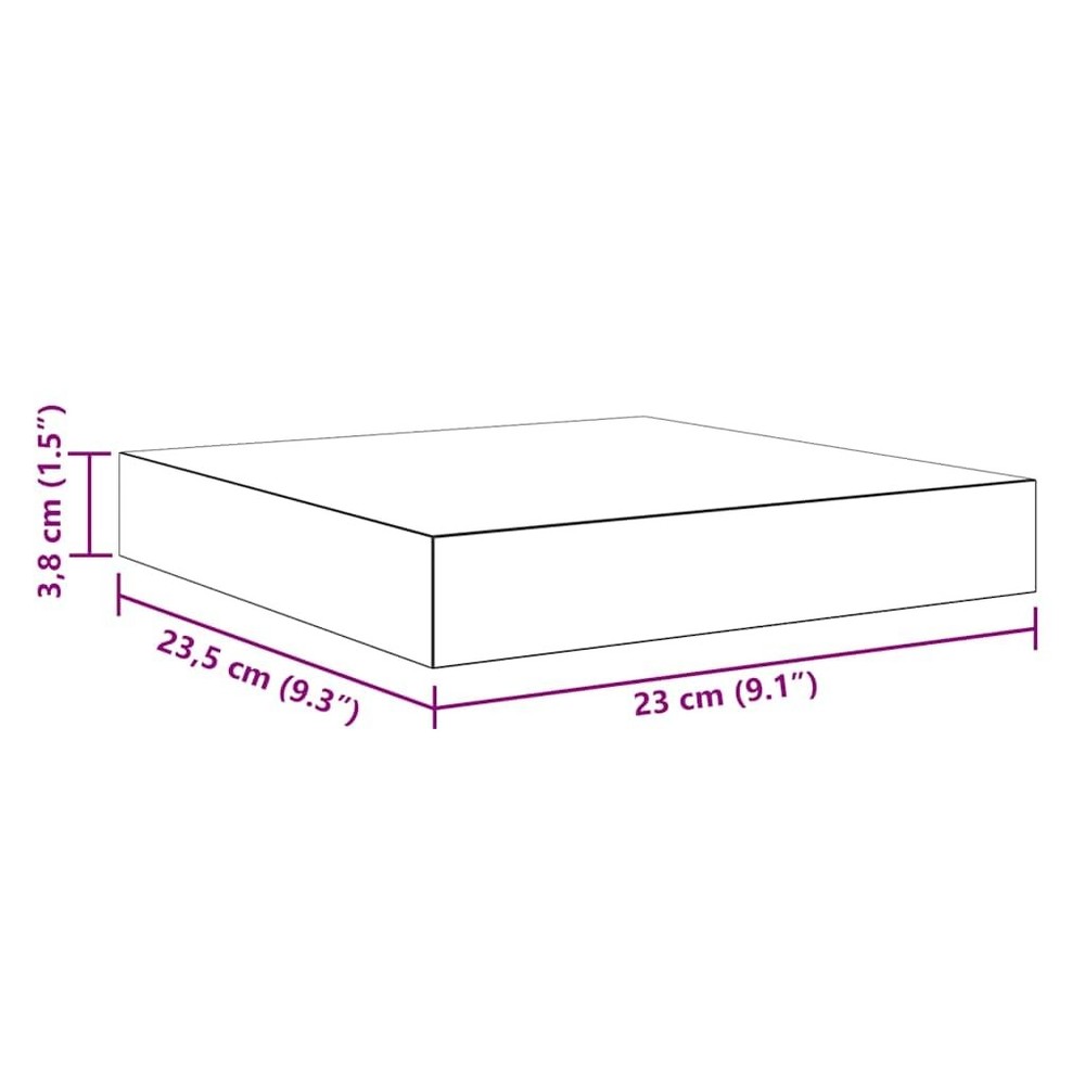 Chic Wall Shelf, Rectangular, Strong Home Decor, Perfect for Living Room, Bed...