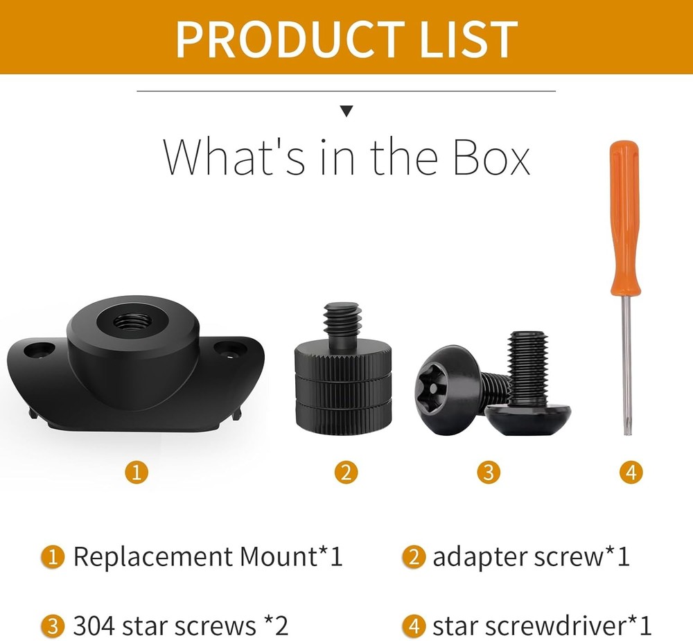 Replacement Mount Bracket for Mevo Start -Mounting Accessories black