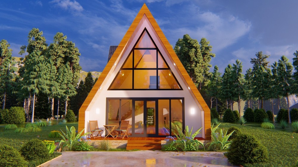 A frame house plan [2 bedrooms]