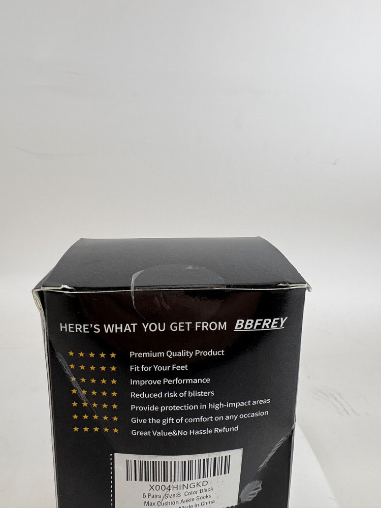 BBFREY 6 Pack Max Cushion Ankle Socks ( Coolmax & Lycra )
