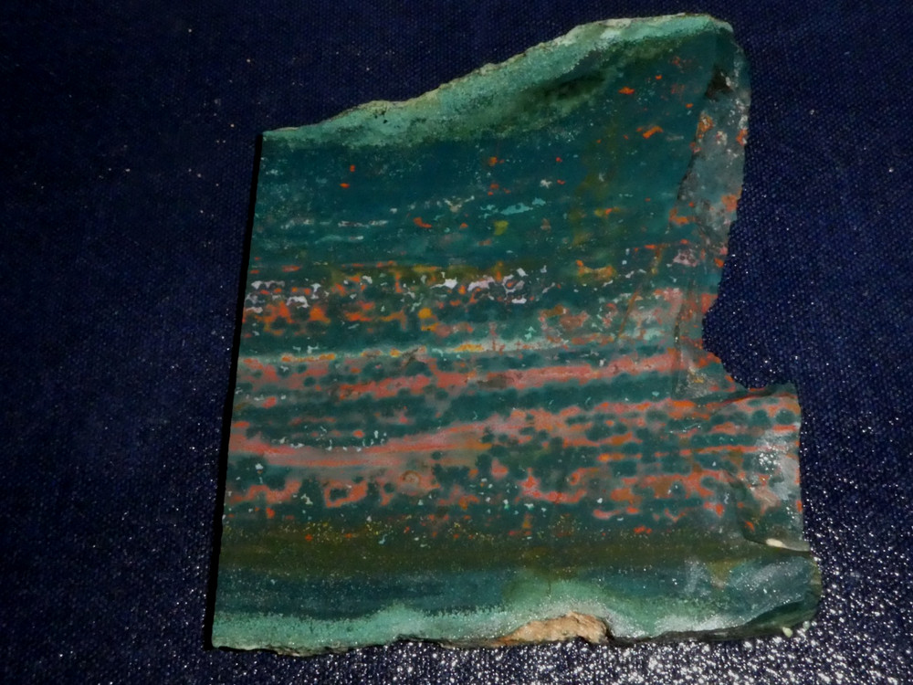 Fancy Jasper slab - 5" x 3 3/4" rough--cabbing-display- science projects