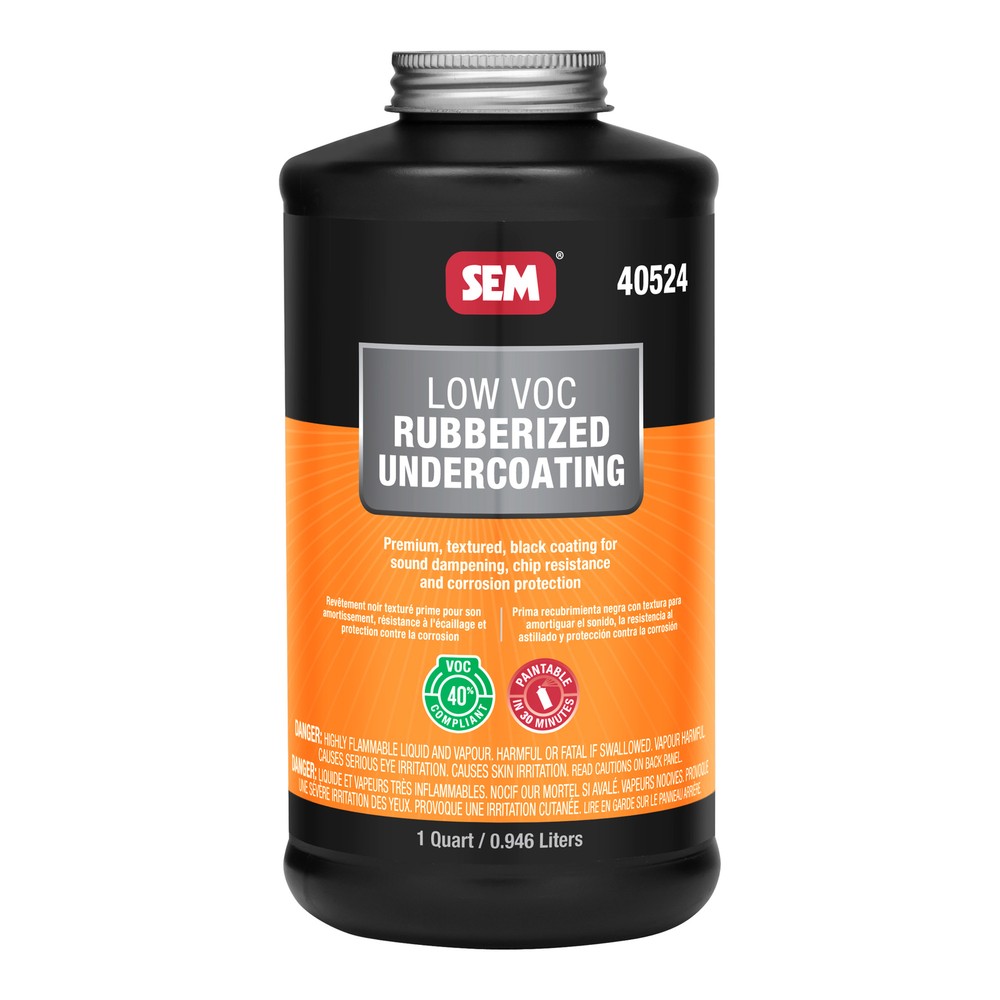 SEM 40524 Low Voc Rubberized Undercoating Corrosion Protection Quart