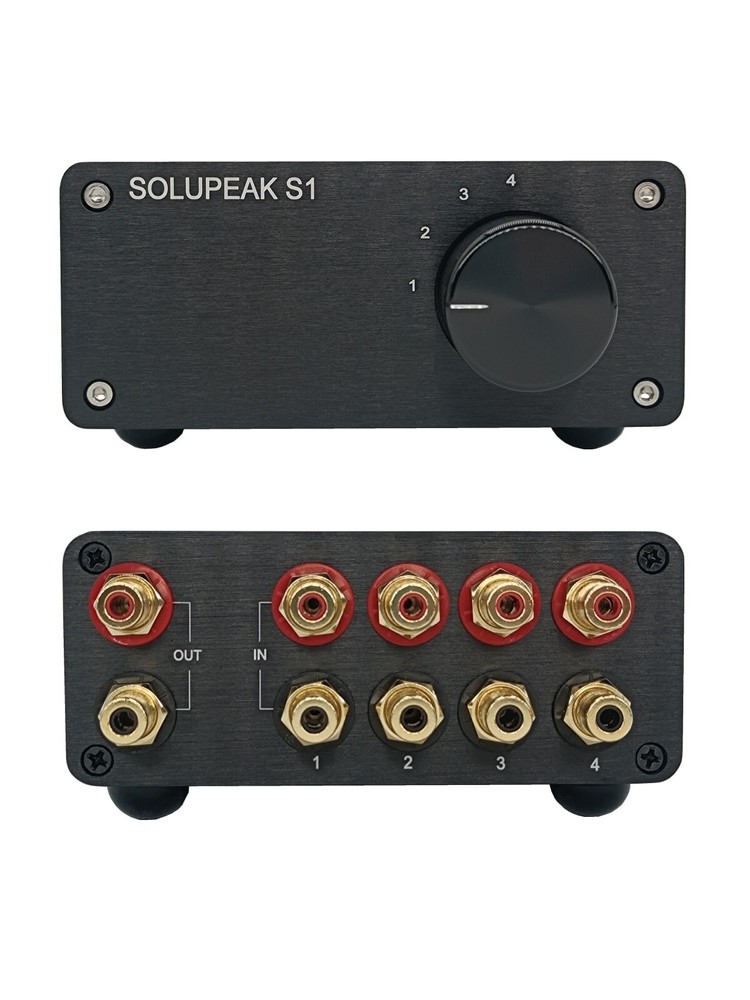 4 way RCA audio switch stereo input signal source switcher selector box Passive