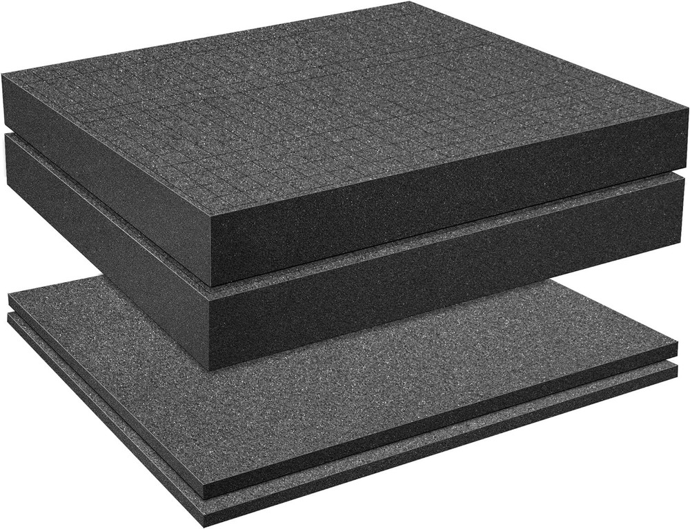 4 Pcs Pick and Pluck Foam, Pluck Pre Cube Sheet Foam with Bottom Use for Toolbox