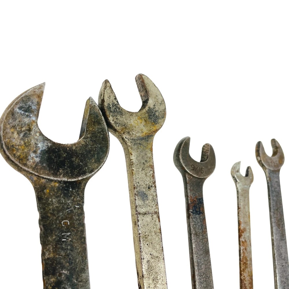 Powermaster 9/16 in and Assorted Combination, Open End Wrench Set, 8 Pcs