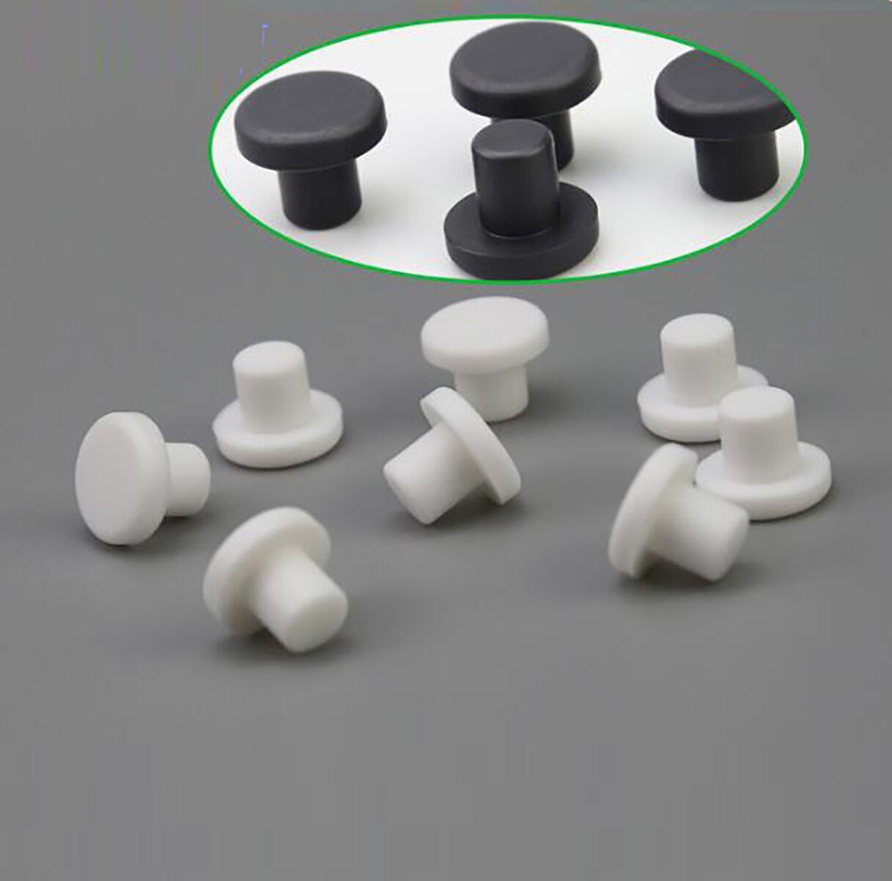Black Silicone Rubber Solid Plugs Stopper End Cap Bungs Insert Seals Water-Proof