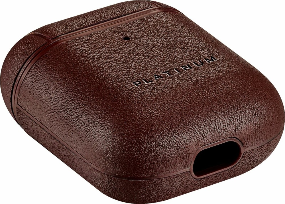 Platinum- Leather Case for Apple AirPods - Brown