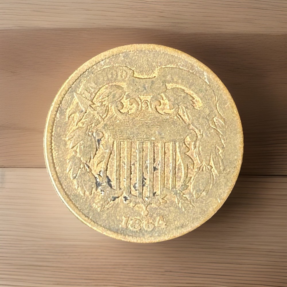 1864 Two Cent Piece Large Motto 2186402