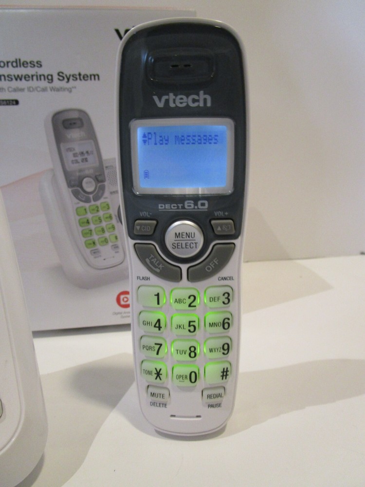 VTech CS6124 DECT 6.0 Cordless Phone w/Digital Answering System White