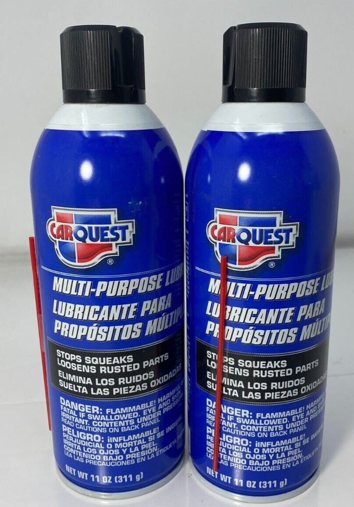 Carquest Multi Purpose 11oz Lubricant Spray 2-PACK w/ Straw 11 oz Cans
