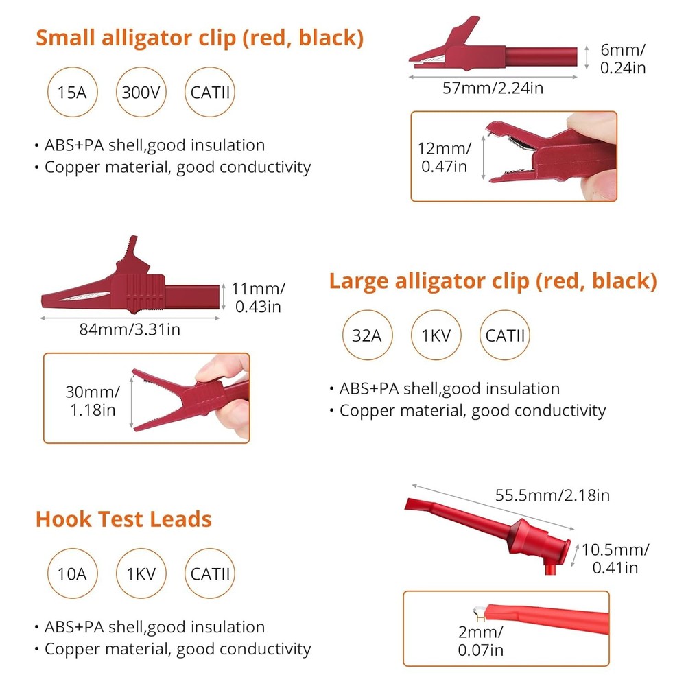 Multimeter Test Leads Kit 26pcs - Multi Testers Replace... Fast USA SHIP