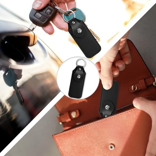 6 Pcs Flash Drive Holder, Leather Storage Case, Flash Drive Storage Case, Black