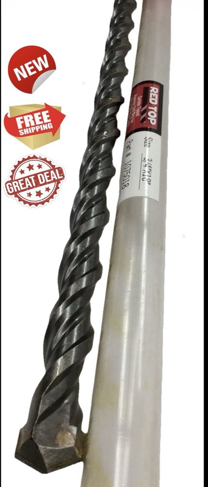 3/4” X 18” Carbide Tipped Hammer Drill Bit For SDS Plus Tools,Masonry,NEW 👀