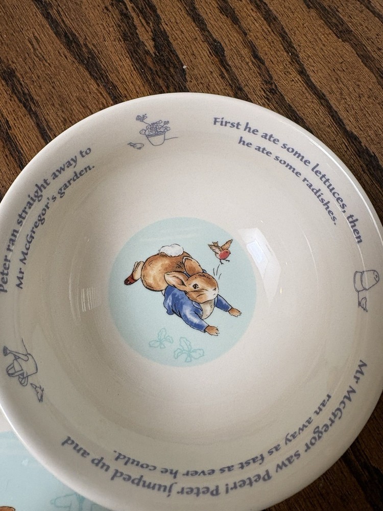 Peter Rabbit Saucer, Mug, And Bowl