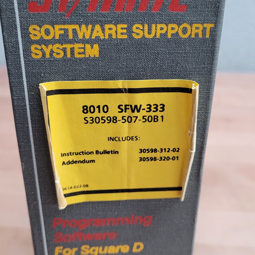Square D 8010 SFW-333 SY/MATE Instruction Bulletin, Addendum, & Program Software