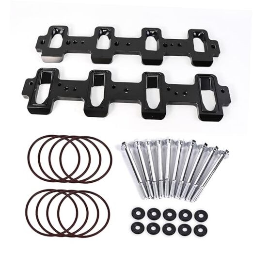 Rectangle Intake Manifold Adapter Plates Compatible with LS1 Cathedral Black