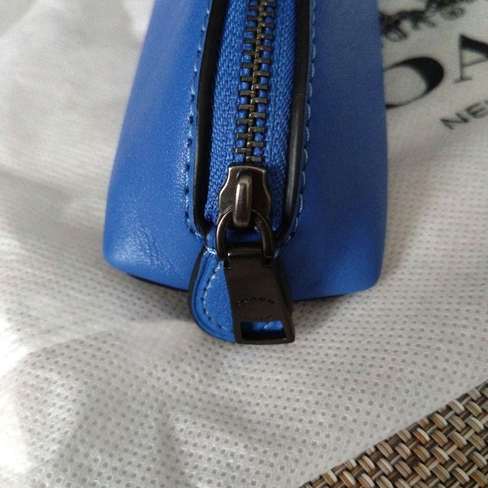 COACH leather pencil case pencil case blue