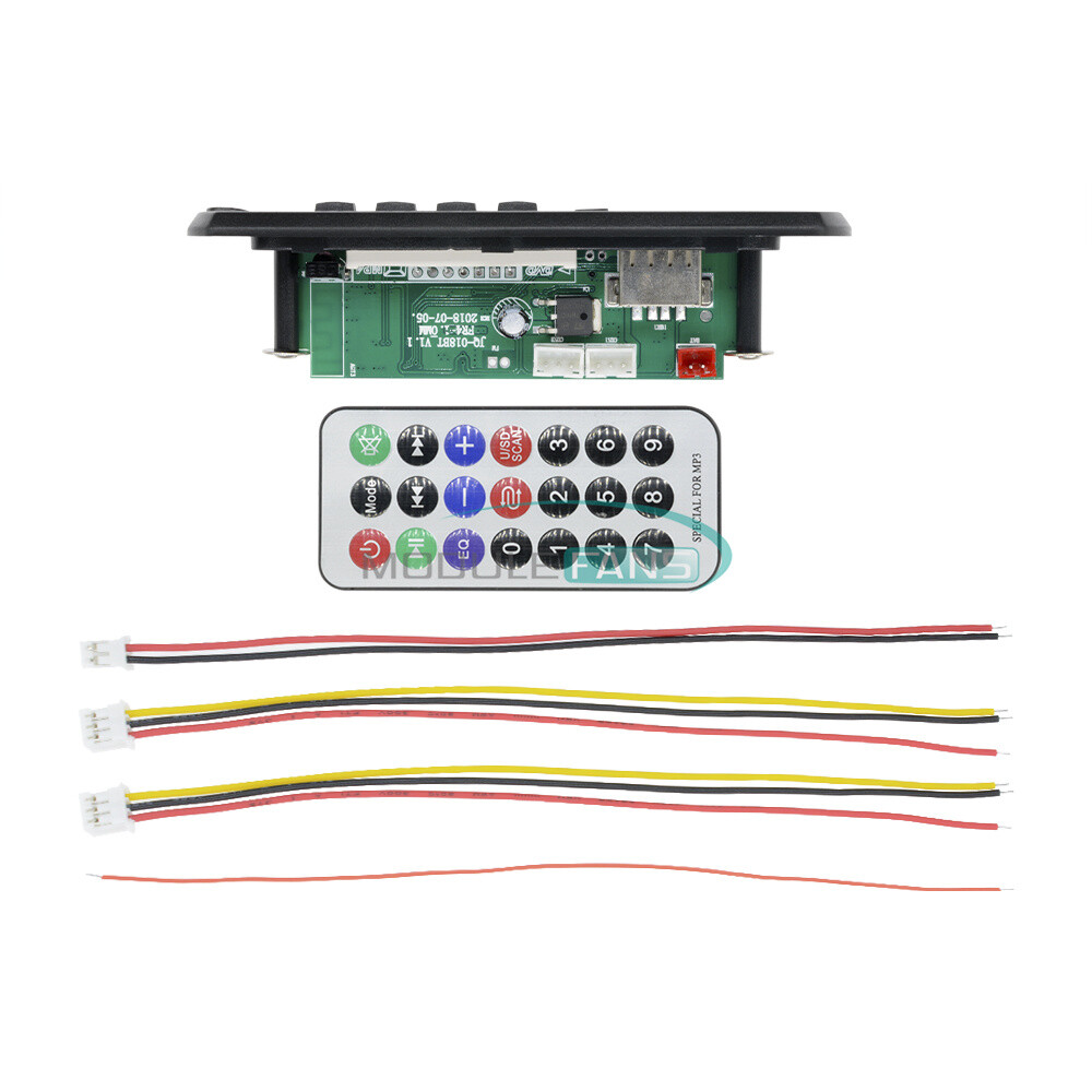 Car Bluetooth MP3 WMA Decoder Board With Remote Control AUX TF USB FM Radio