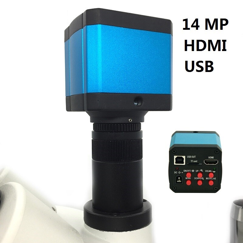 14MP USB Microscope Digital Electronic Eyepiece Camera with C-Mount Lens Adpter