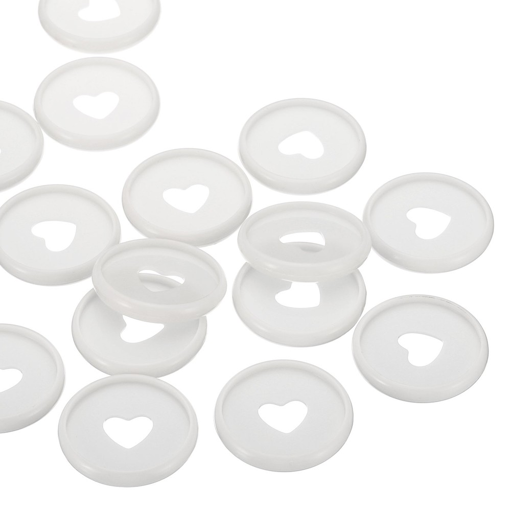 28mm Book Binding Discs 22pcs Discbound Expansion Discs Heart, White