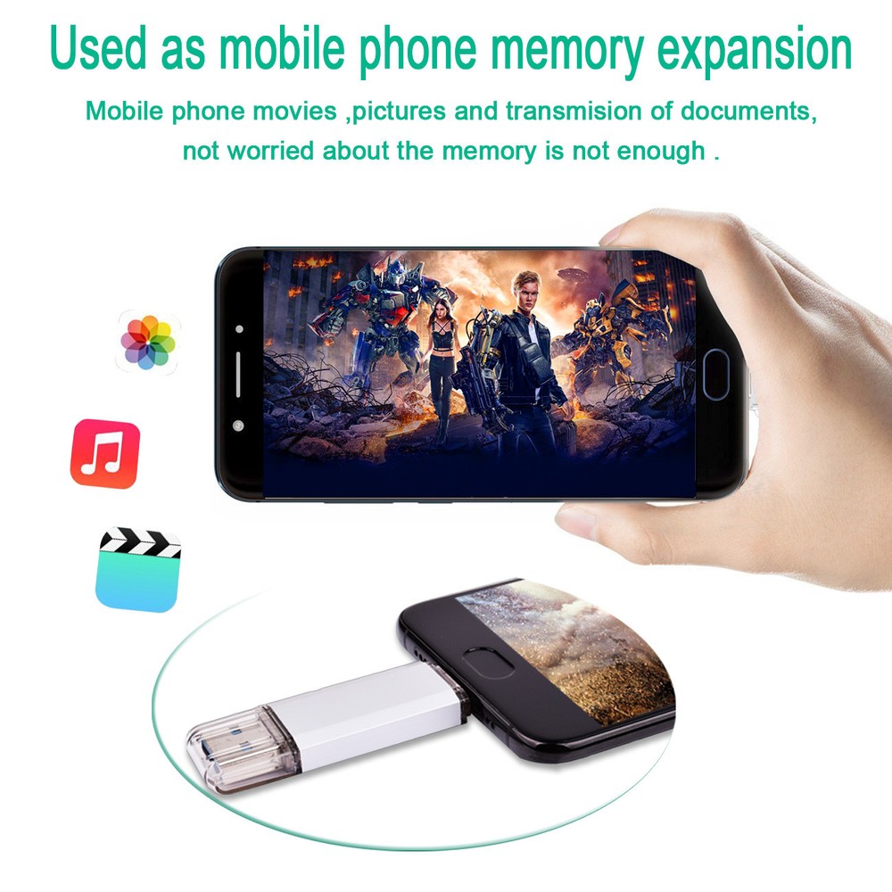 128GB Dual Type-C OTG Flash Drive USB Memory Stick U Disk for Android phone PC
