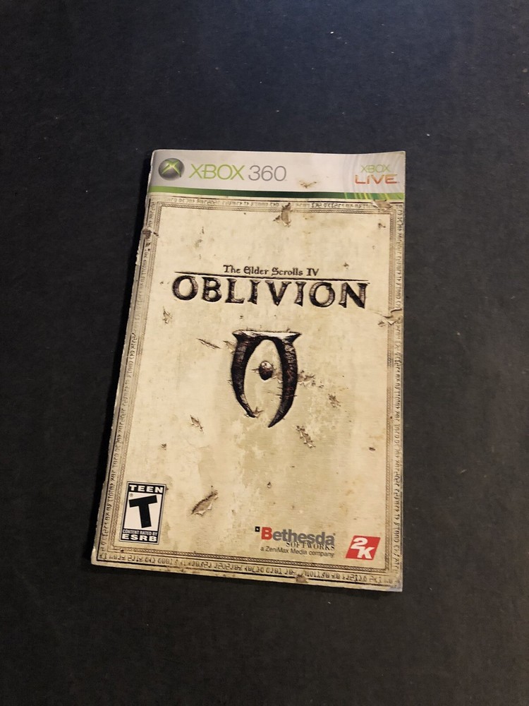 elder scrolls oblivion xbox 360 Manual Only