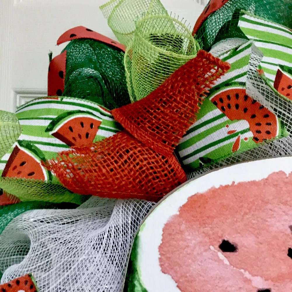 Sweet Summer Time Handmade Deco Mesh Wreath