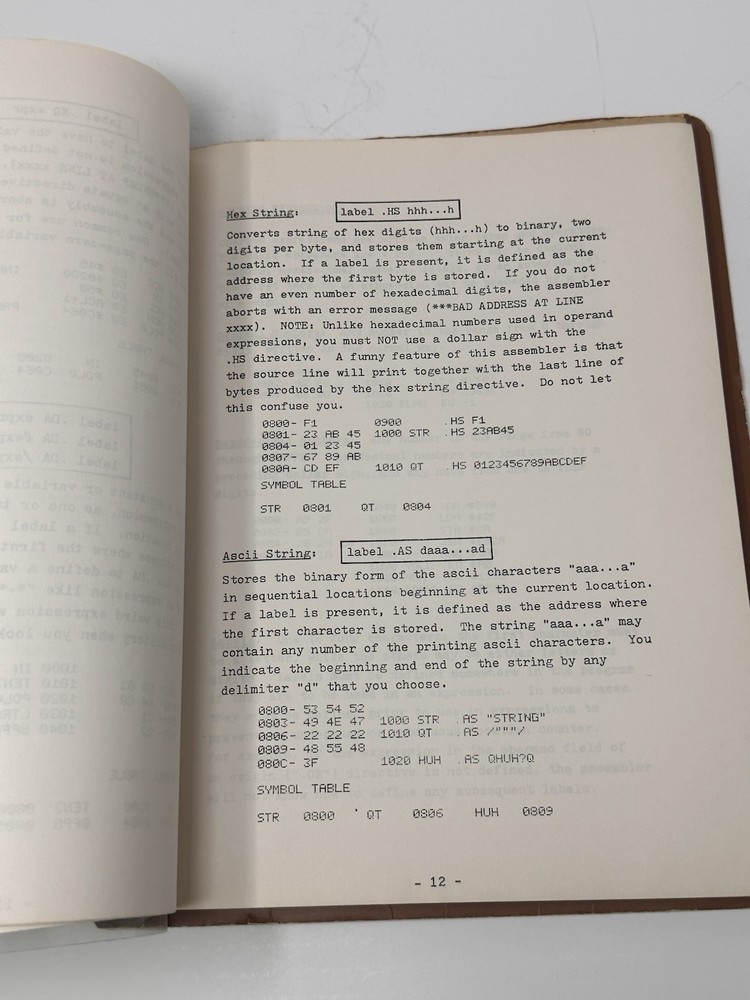 Vintage 1978 S-C Assembler II Manual For Apple Computer II