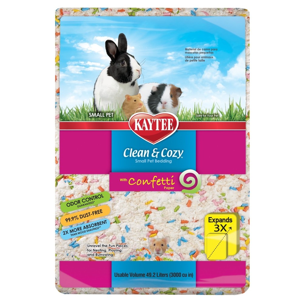 Soft Confetti Small Pet Bedding Guinea Pigs Rabbits Hamsters Odor Control 49.2L