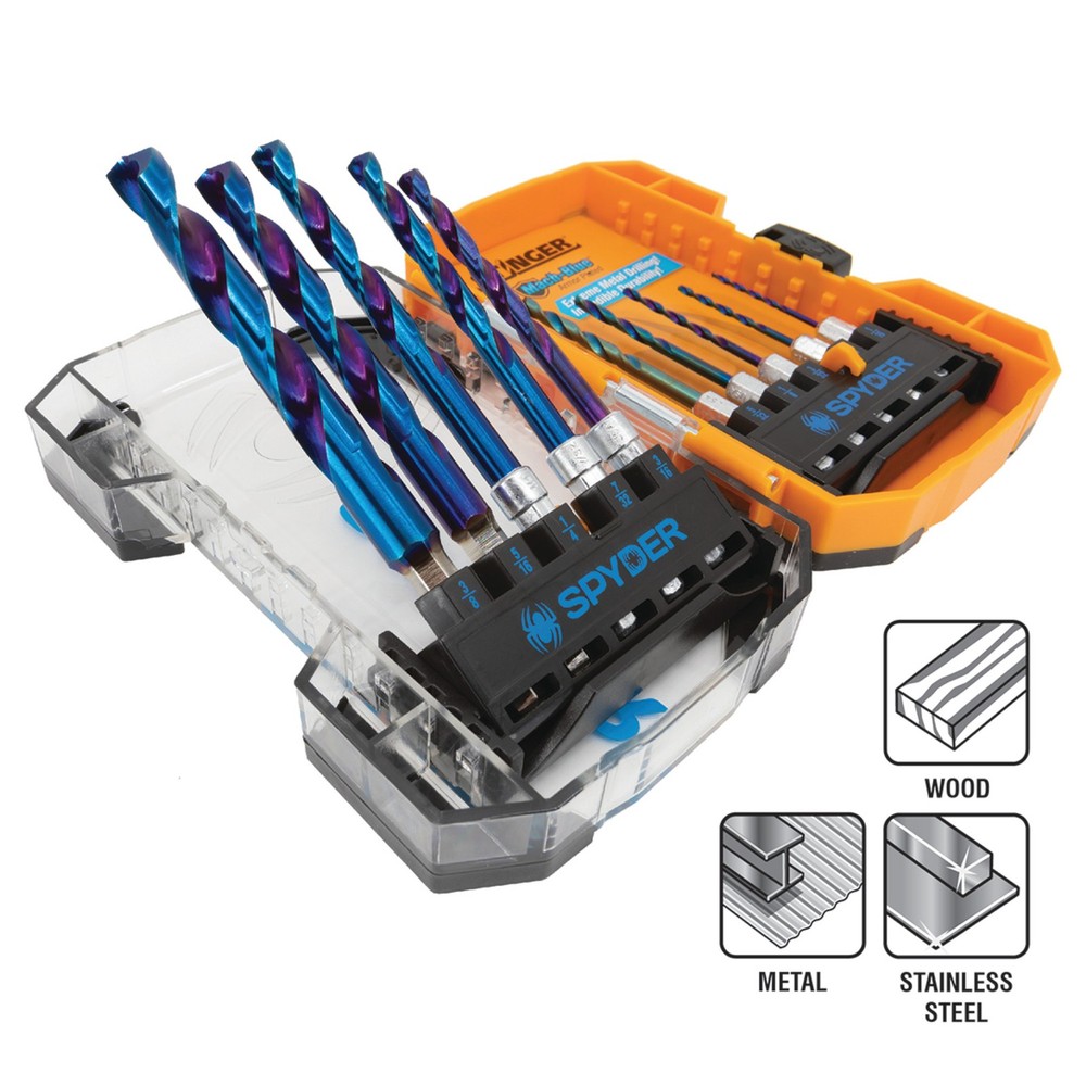 Spyder 10-Piece Assorted HSS Twist Drill Bit Set 19017