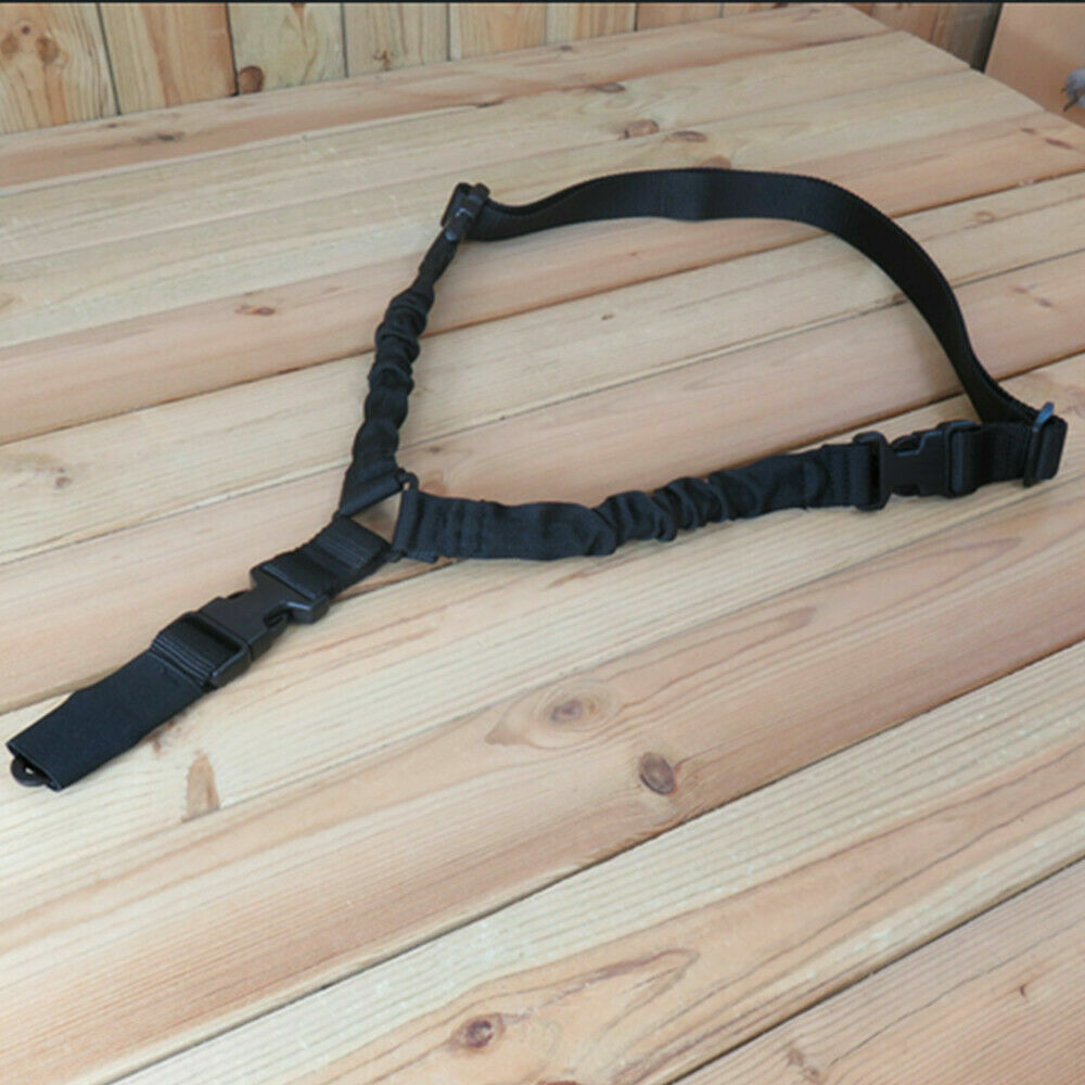 Tactical Single One Point Bungee Rifle Gun Sling w/ Quick Release Buckle