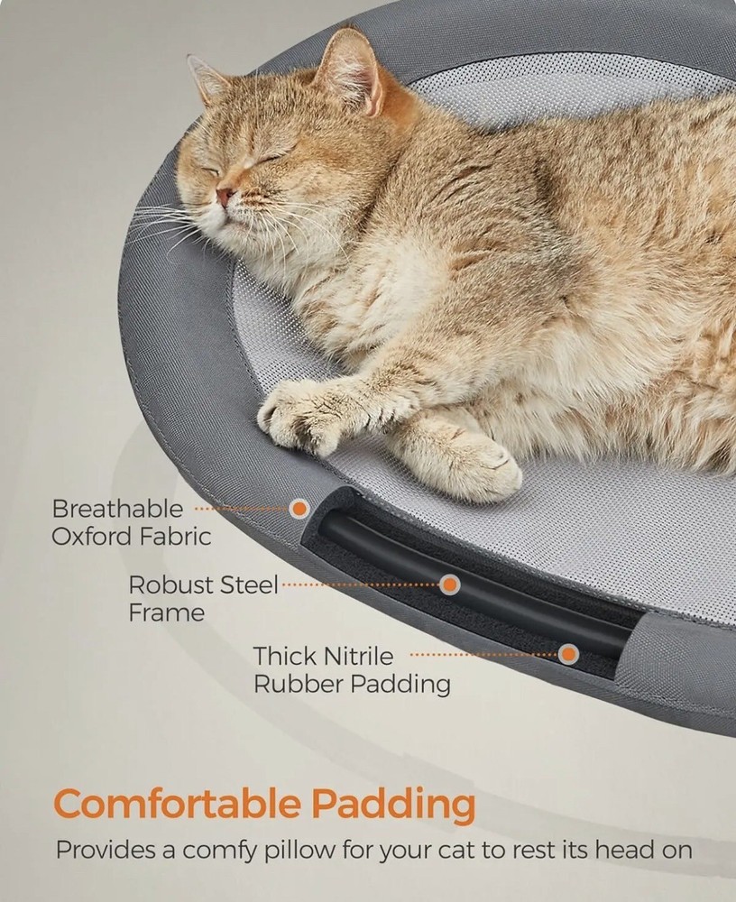 FEANDREA Cat Bed, Cat Perch, Breathable with Removable Washable Materials!