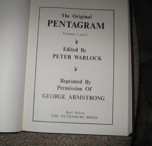 The Pentagram hardbound volumes 1 - 2 complete