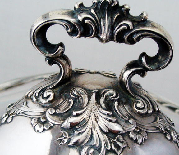GORHAM Sterling Silver COVERED SOUP TUREEN or VEGETABLE DISH, c.1896