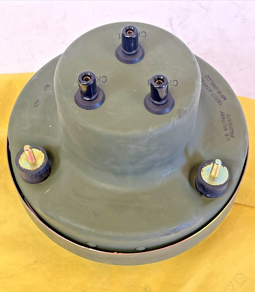 USGI M998, 3 Wire Interlog 13013616 7" Round LED Headlight w/ Green Housing NEW