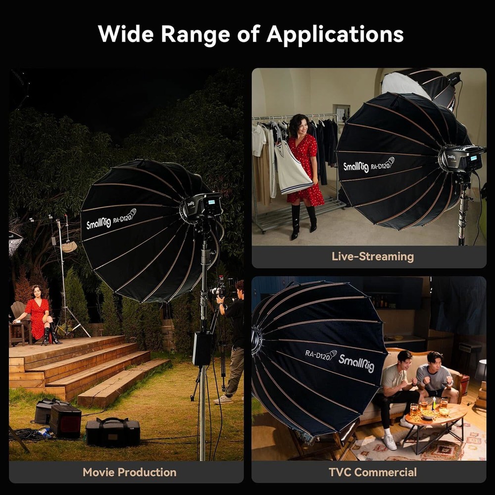 SmallRig Parabolic Softbox Quick Release, Parabolic Softbox (47.2inch/120cm)