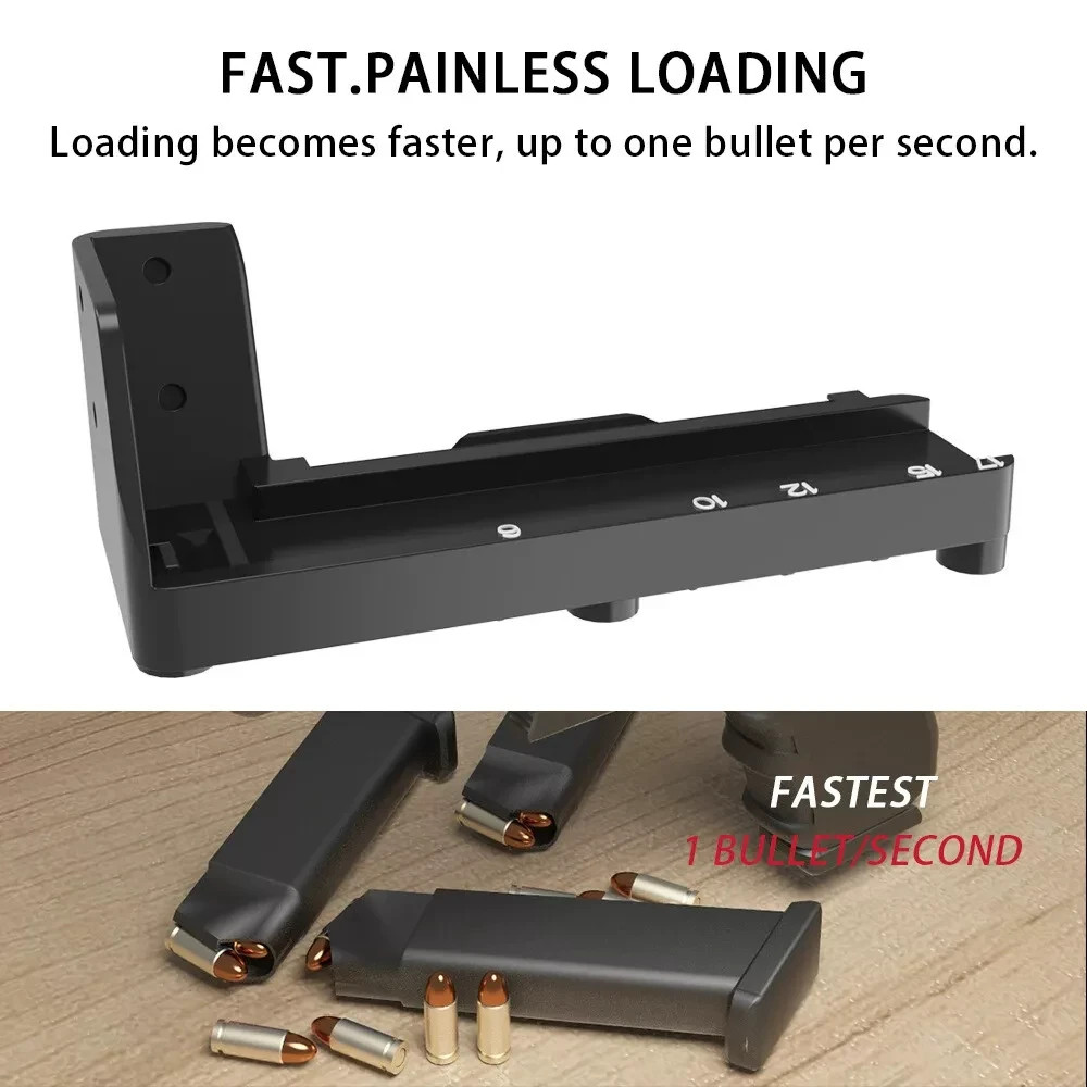 9mm 40S&W Universal Magazine Speed Loader - Quick Cartridge Loading Tool