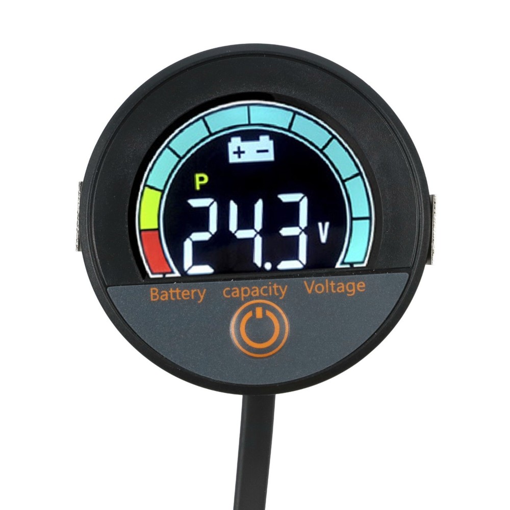 8100V Battery Capacity Voltage Meter with LCD Display and Low Voltage Alarm