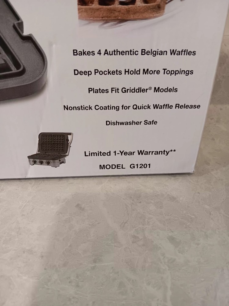 Gvode Waffle Plates for Cuisinart Griddler EUC !