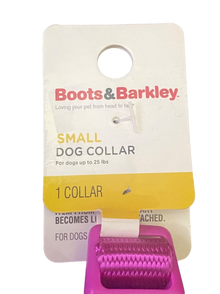 Boots & Barkley Basic Dog Adjustable Collar Pink (Pick Your Size)