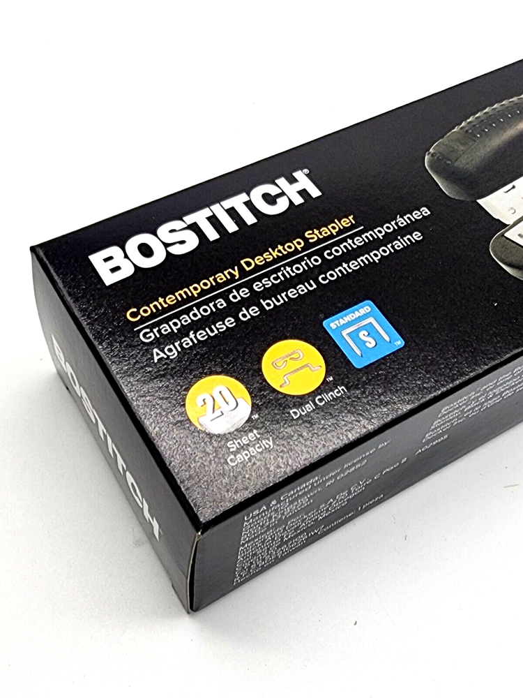 9 Pack STANLEY BOSTITCH Ergonomic Desktop Stapler 20-Sheet Black B2200BK Bulk
