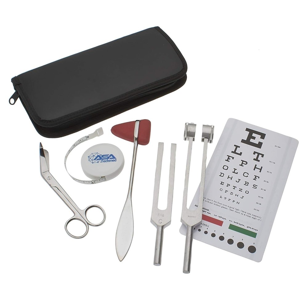 Essential 6-Piece Patient Assessment Kit - Includes Taylor Hammer & Eye Chart