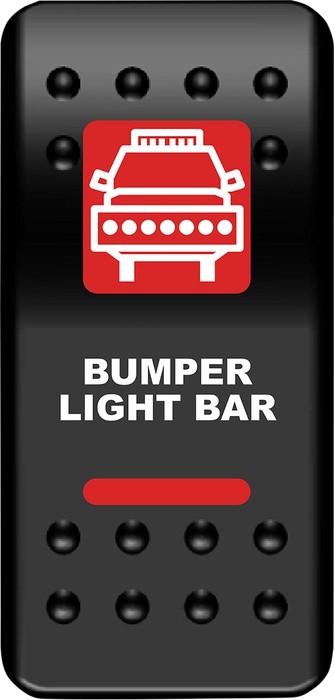 Moose Bumper/Lightbar Rocker Switch Red