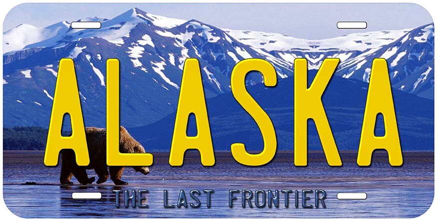 Alaska Novelty Car License Plate