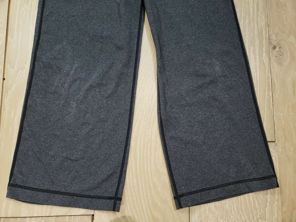 Lululemon 4 Straight Crop Capri Tight Pant Stretch Leggings Gray Drawstring EUC