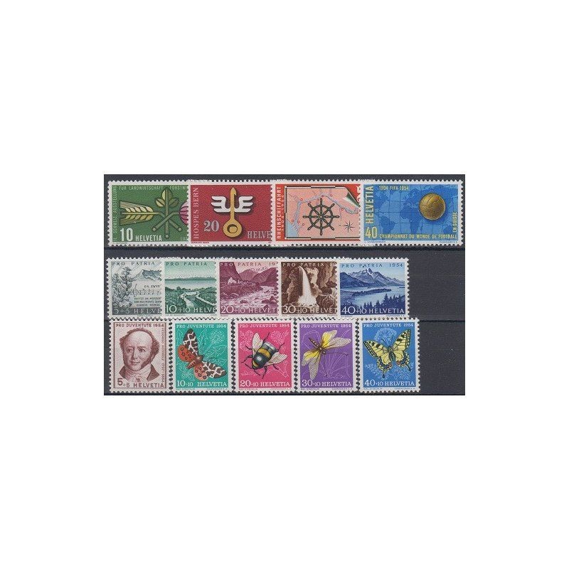 Switzerland 1954: Mi.-No.: Complete **