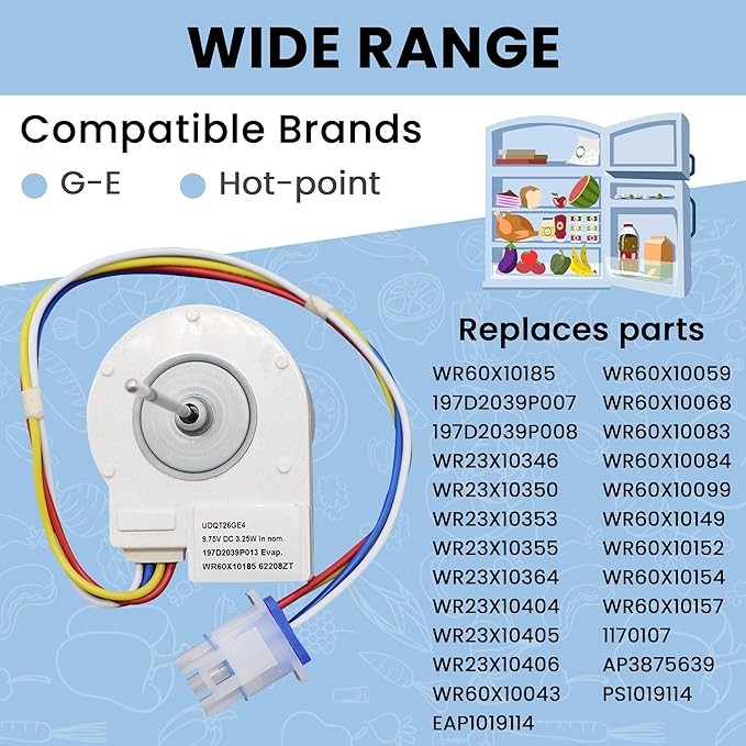 Refrigerator Evaporator Fan Motor