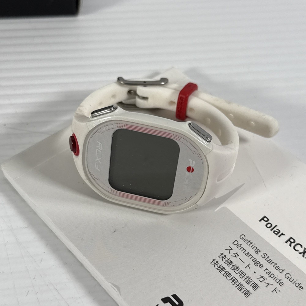Polar RCX3 Run Needs Battery White With Instruction Manual