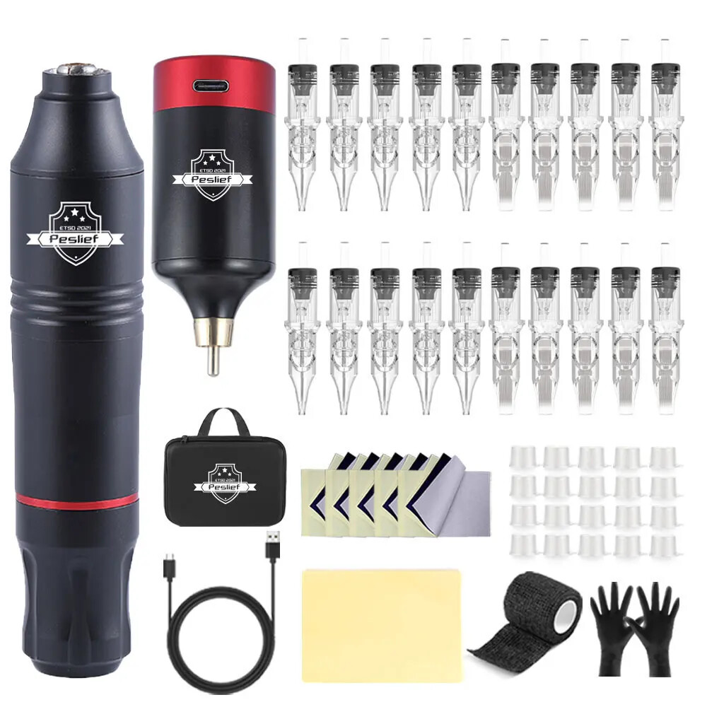 Wireless Tattoo Pen Kit Versatile Charged Machine withLong Lasting Battery Power